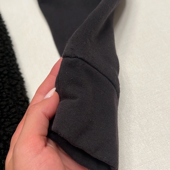 🟡 Athleta Range Sherpa Full Zip Jacket In Black - Picture 7 of 11